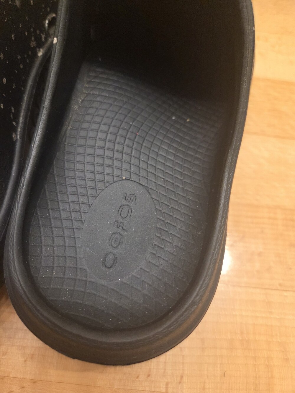 OOFOS OOcloog Recovery Clogs Limited Edition Black Champagne Splatter Women's 8 - Picture 4 of 7